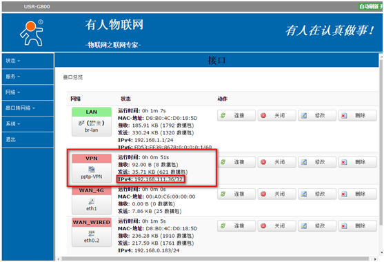 4G工業(yè)級(jí)路由器G800使用VPN的設(shè)置步驟