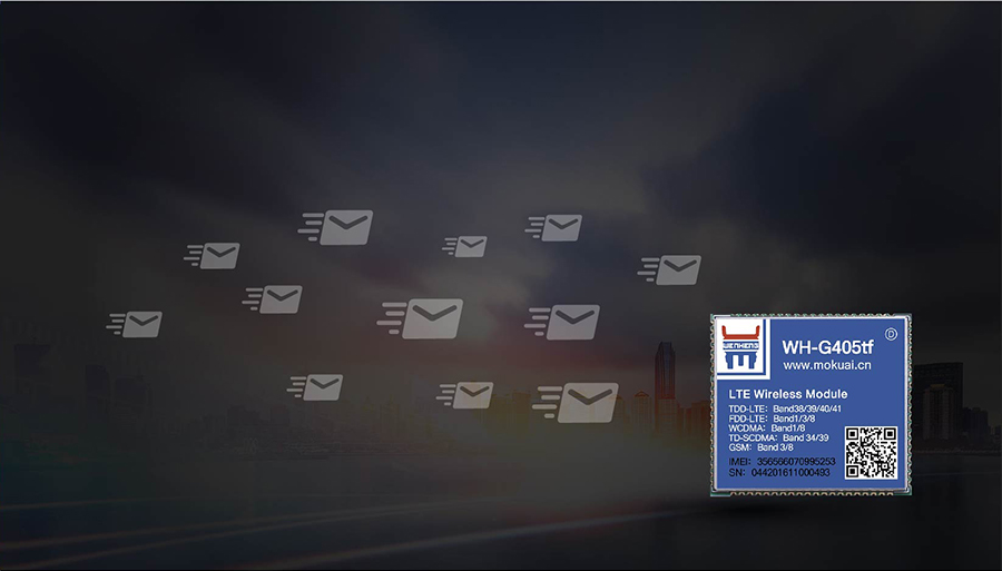 全網(wǎng)通4G透?jìng)髂K5模13頻 _串口轉(zhuǎn)LTE模組SMS短信功能