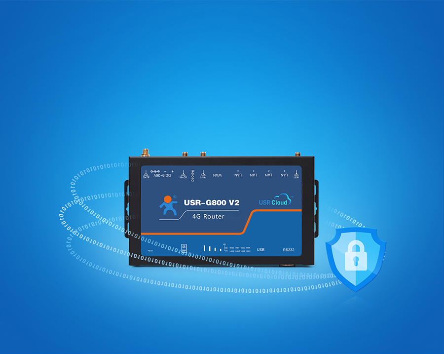 四口云工業(yè)路由器支持VPN加密傳輸，數(shù)據(jù)更安全