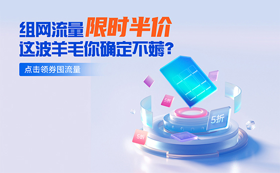 組網(wǎng)流量限時半價！你還在等什么？