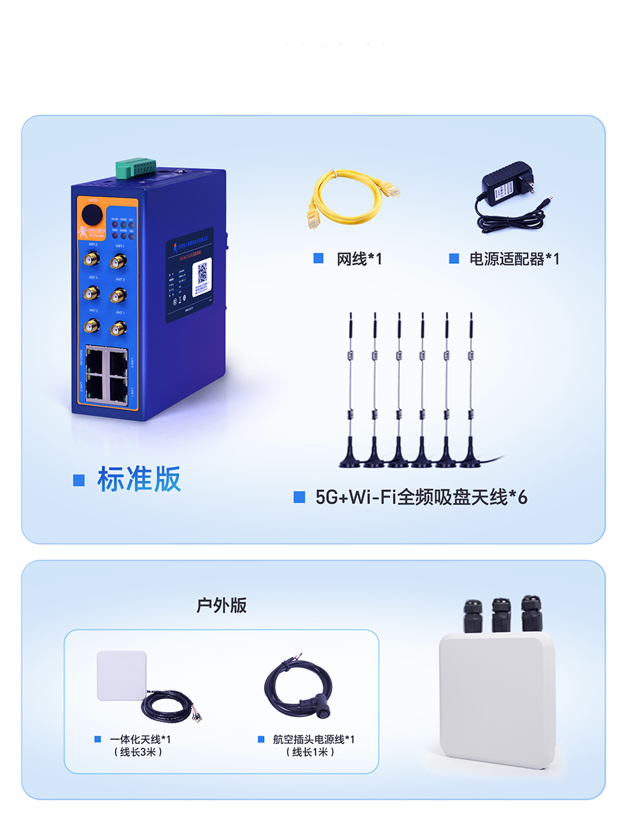 5G工業(yè)路由器的裝箱清單